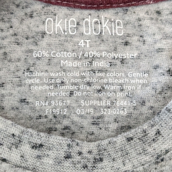 🌄 Okie Dokie Boy's Pocket T-shirt; Size: 4T - Picture 3 of 3